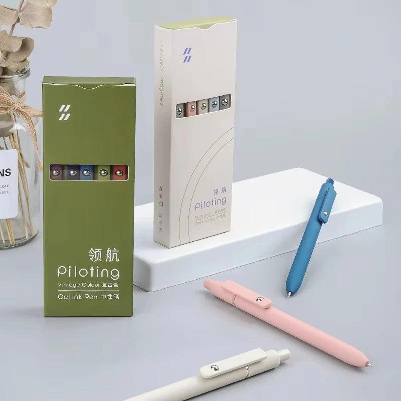 New Piloting Morandi Colour Gel Pens Soft Touch Quick Dry Smooth 0.5mm Gel Ink Pen For School Writing Stationery Supplies