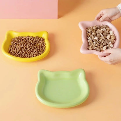4-Color Anti-Black-Nose Pet Bowl Premium Cat Food Dish for Dwarf Cats Frozen Meal Canned Snack Plate Home Use Pet Bowl