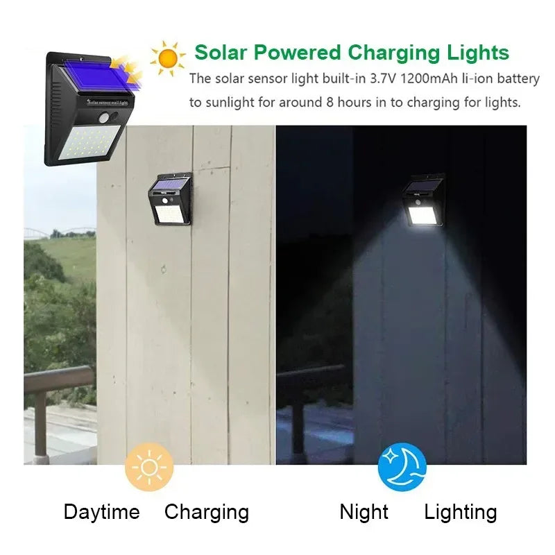 6/30 LED Solar Light PIR Motion Sensor Wall Light Outdoor Solar Lamp Waterproof Solar Powered Sunlight Street Lamp Garden Decor - Urbizia