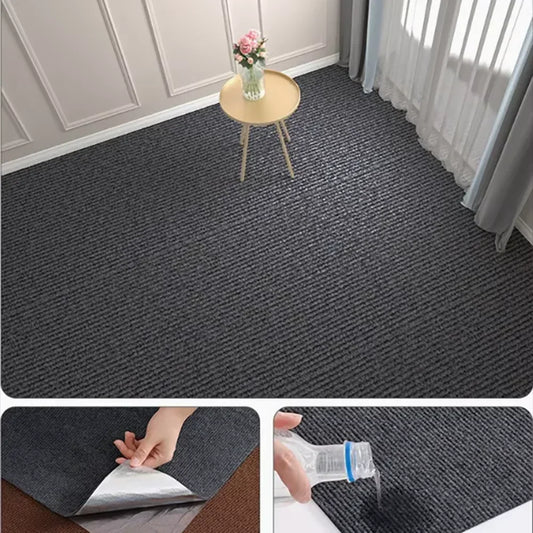 Self-adhesive Carpet Living Room Kitchen Rugs for Bedroom Water Uptake Home Decor Solid Color Bathroom Staircase Rug Decoration - Urbizia