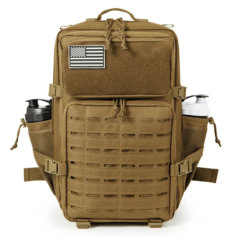 45L Tactical Backpack survival Bag Hunting MOLLE Backpack GYM For Men EDC Outdoor Hiking Rucksack Witch Bottle Holder