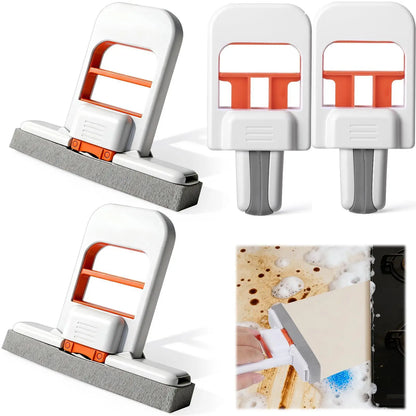 4pcs/set Handheld Mini Squeegee Sponge Cleaning Brush, Portable Multi Purpose Small Cleaner for Kitchen Counter, Sink, Window, Bathroom Tile, Stove Top