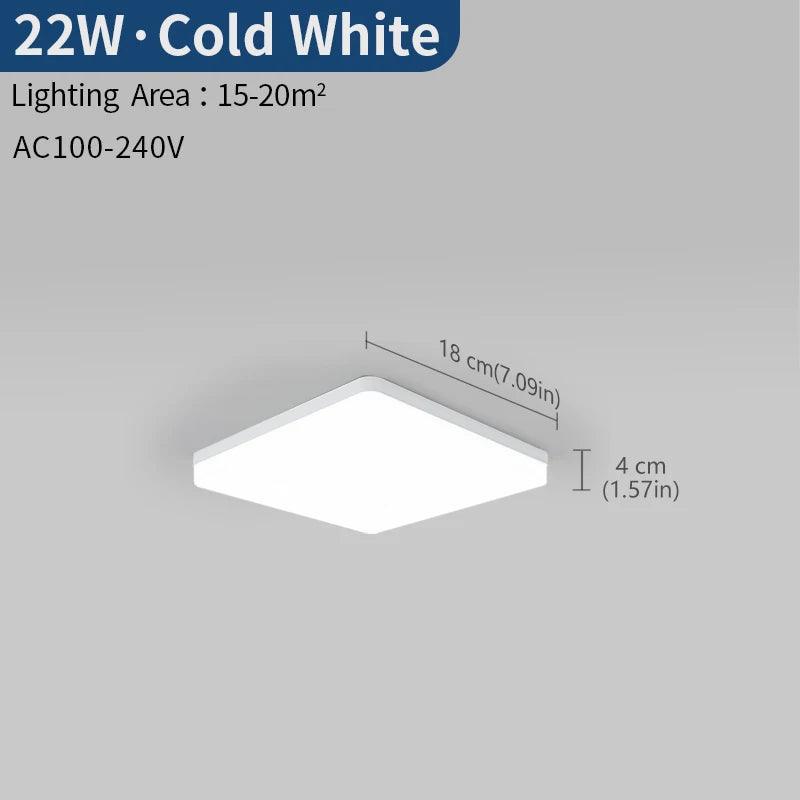 Square LED Ceiling Light 3 Colour Temperatures – 18W, 22W or 45W