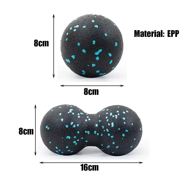EPP 8cm Peanut Balls Body Massage Fascia Ball High Density Muscle Relaxation Lacrosse Fitness Yoga Myofascia Ball Relieve Pain - Urbizia