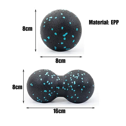 EPP 8cm Peanut Balls Body Massage Fascia Ball High Density Muscle Relaxation Lacrosse Fitness Yoga Myofascia Ball Relieve Pain - Urbizia