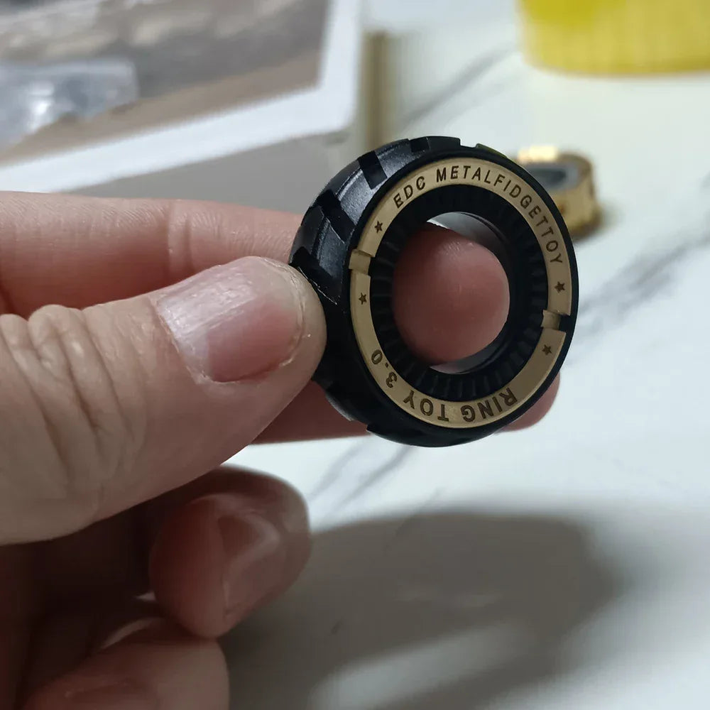 Metal Magnetic Fidget Spinner Ring for Stress & Focus Relief