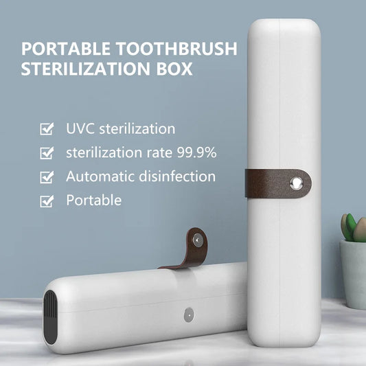 HOMEFISH Rechargeable Mini UV light toothbrush sanitizer sterilizer case for for Traveling