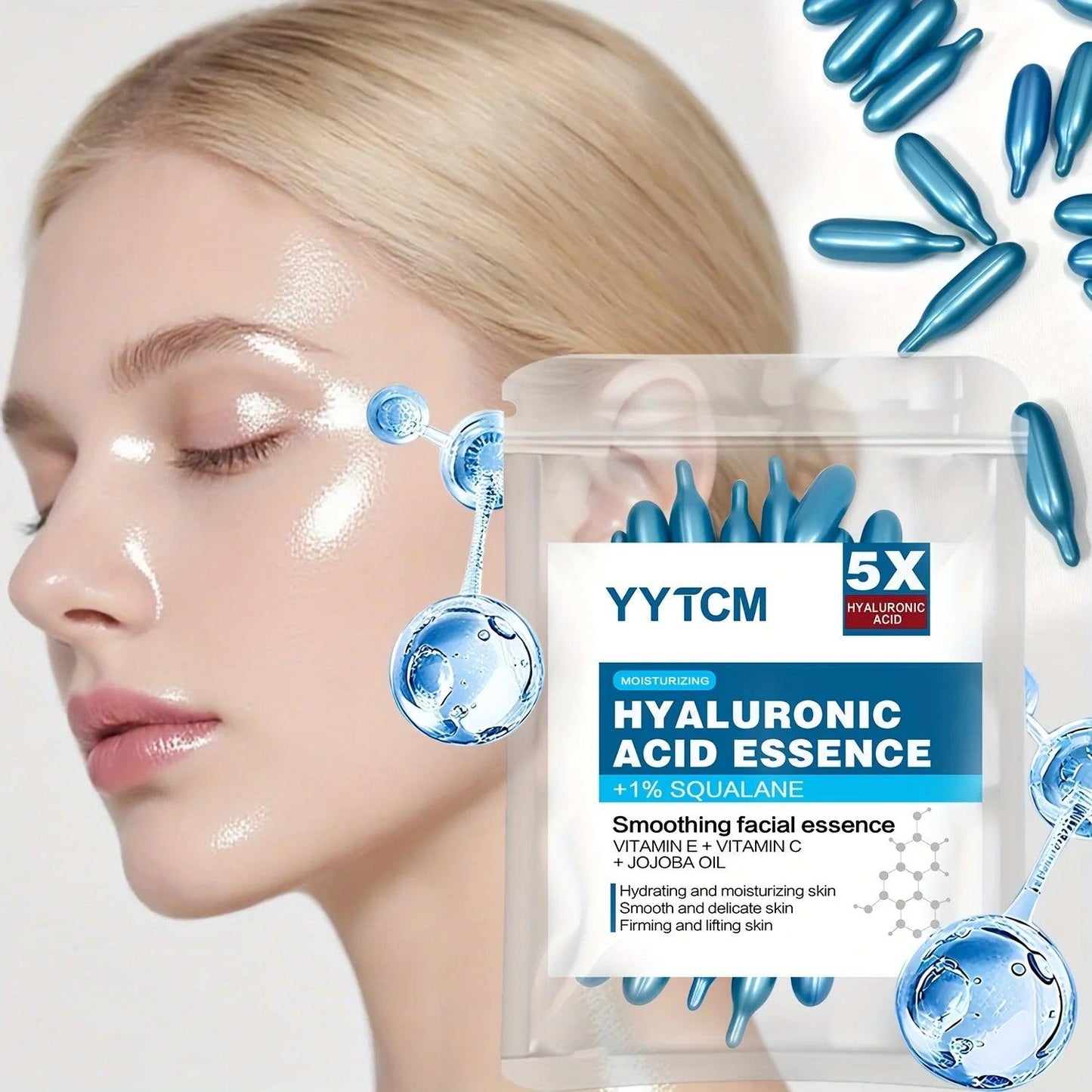 Hyaluronic Acid Moisturizing Capsule Essence – Brightening, 30 Caps