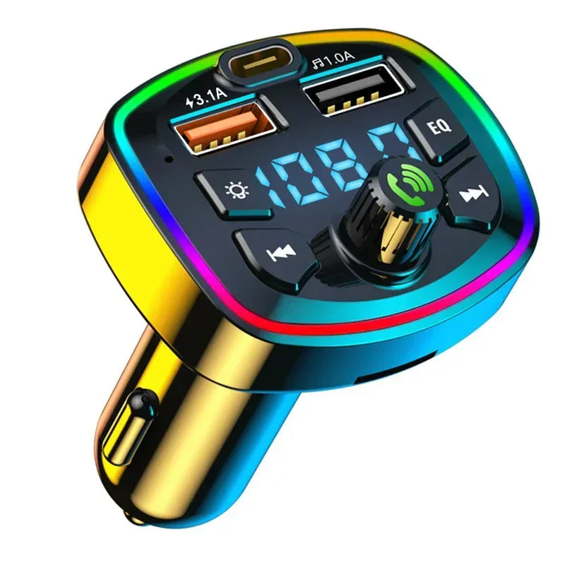 Car Bluetooth 5.0 FM Transmitter with Dual USB Charger - Urbizia