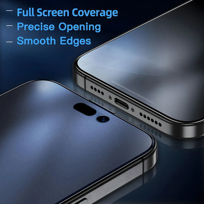 Anti-Spy Privacy Tempered Glass iPhone Dust-Free Install