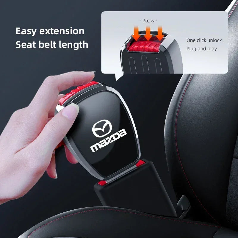 Car Seat Belt Clip Extender Customization Emblem Accessories For Mazda 3 6 CX5 2 CX3 CX9 MX5 RX8 Axela Demio Atenza MS GJI GH - Urbizia