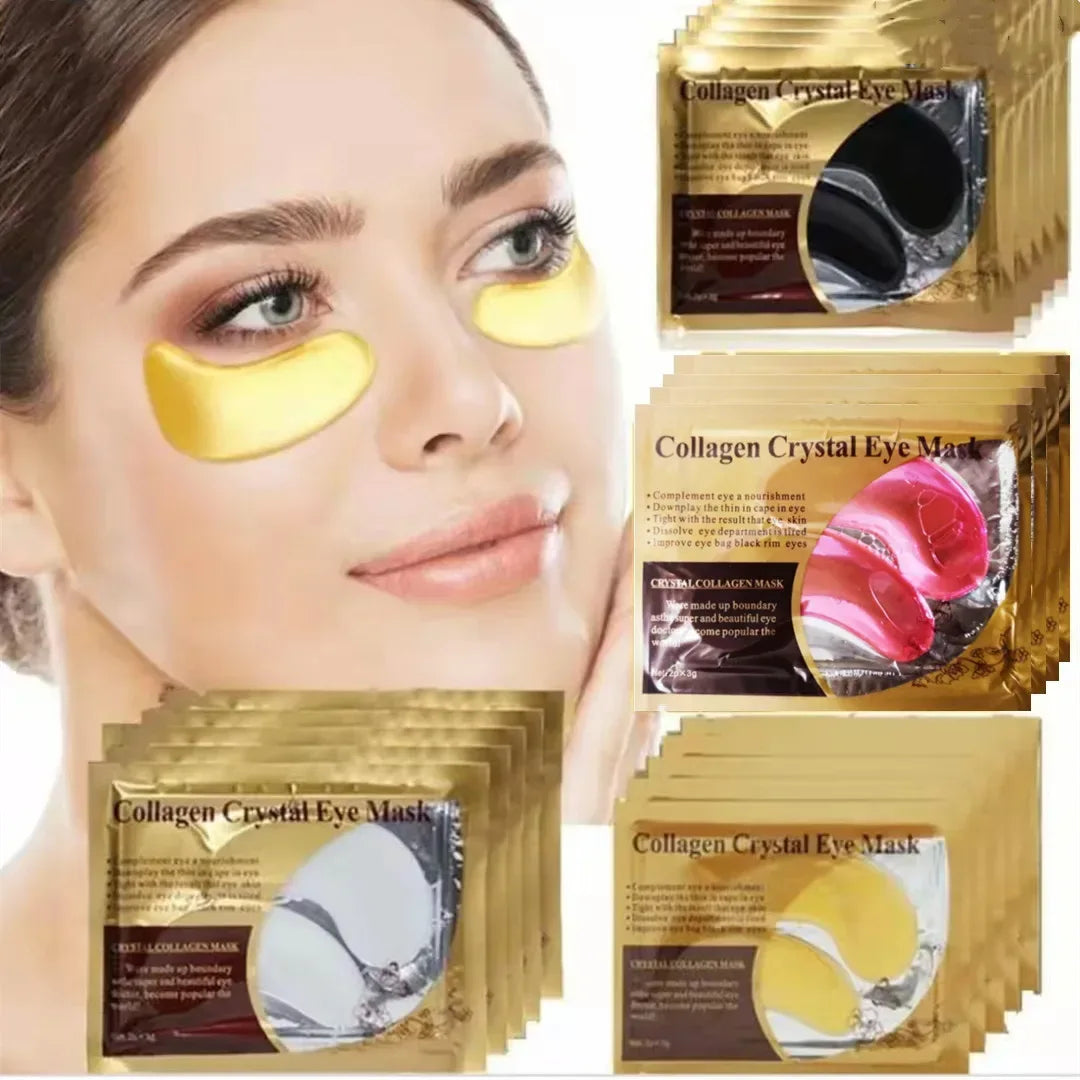 20Pcs=10Pairs Gold Collagen Crystal Eye Mask skincare Eye Patches Firming Moisturizing Nourishing Eye Skin Care Products - Urbizia