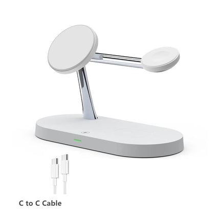 3 in 1 Magnetic Wireless Chargers Fast Charging Station For iPhone 12 13 14 15 16 For Apple Watch 10 9 8 7 6 5 Airpods Pro