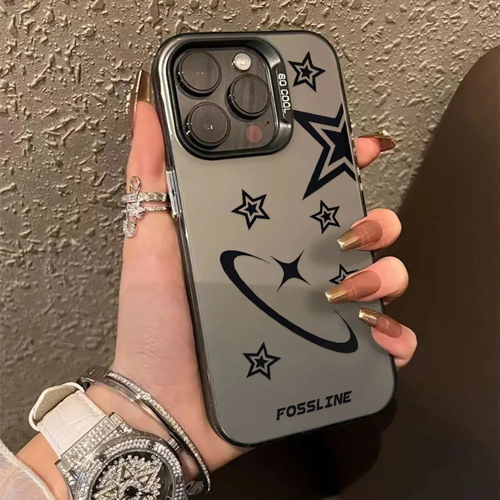 Luxury INS Star Hard Matte Case for iPhone
