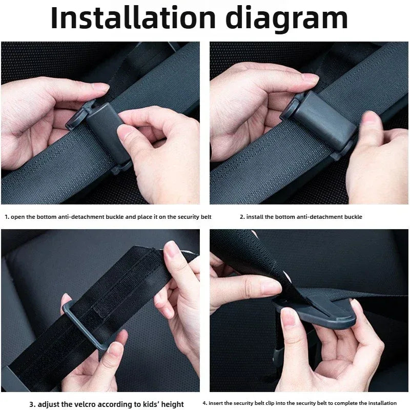 Child Car Seat Belt Adjuster Triangle Anchor Shoulder Protection Limiter Safety Accessory for Vehicle Seats - Urbizia