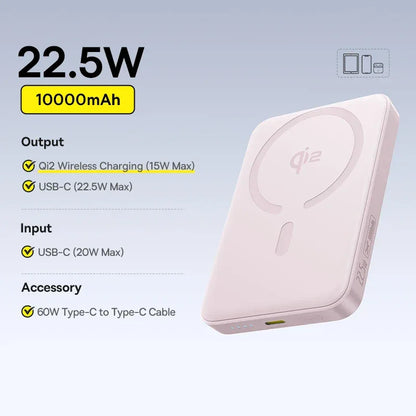 Baseus Qi2 10000mAh Magnetic Wireless Power Bank 15W