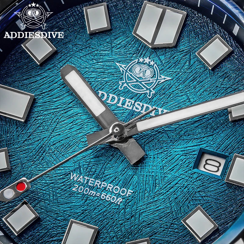 ADDIESDIVE NEW Men's Watch Sapphire Glass AR Coated Quartz Watches AD2511 Reloj Hombre 20Bar Waterproof Luminous Diving Watches
