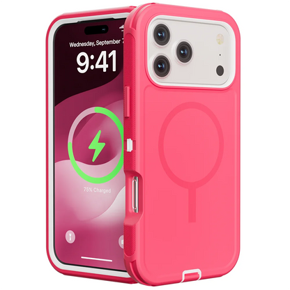 Rugged Armor OTT Defender Box Magnetic Phone Case For IPhone17 Pro Max Air 16 15 14 13 12 For Magsafe Shockproof Protect Cover