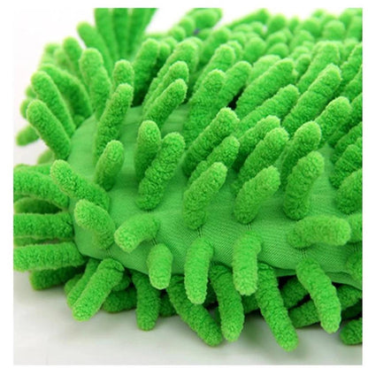Size M, Car Wash Gloves Chenille Coral Fleece Gloves Washing Wiper Cleaning Towel Auto Dust Washer Mitt Accessories