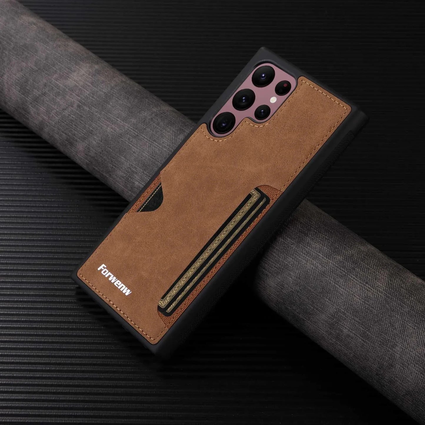 Retro Card Holder Phone Case for Samsung Galaxy S26 S24 S25 Ultra S23 S21 FE S22 S20 Plus Note 20 10 + Wallet PU Leather Cover