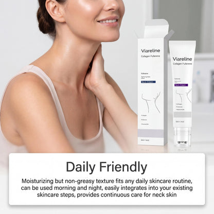 Collagen Fullerene Neck Cream Niacinamide Brightening Jawline Tighten Lift Firming Anti-Wrinkle Neck Care Moisturizing Cream with Rollers