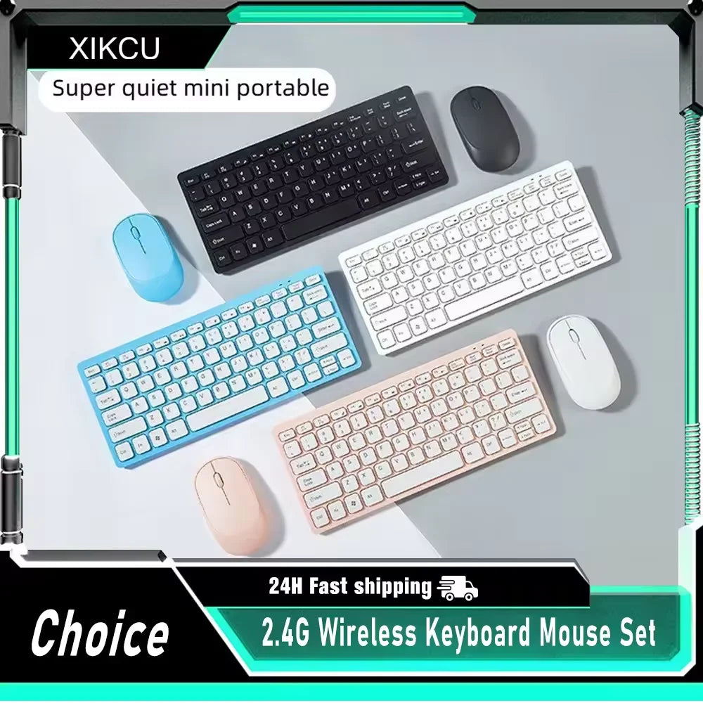 2.4G Wireless Keyboard and Mouse Protable Mini Keyboard Mouse Combo Set For Notebook Laptop Mac Desktop PC Computer Smart TV PS4