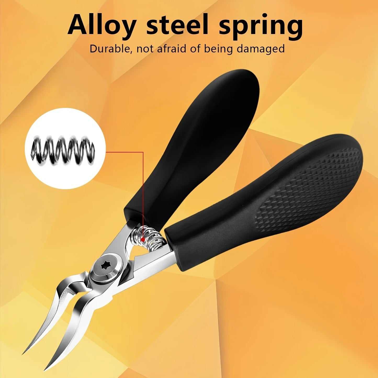 Professional Heavy-Duty Steel Toenail Clipper with Serrated Blade – For Thick & Ingrown Nails, Durable Trimmer for Men & Women