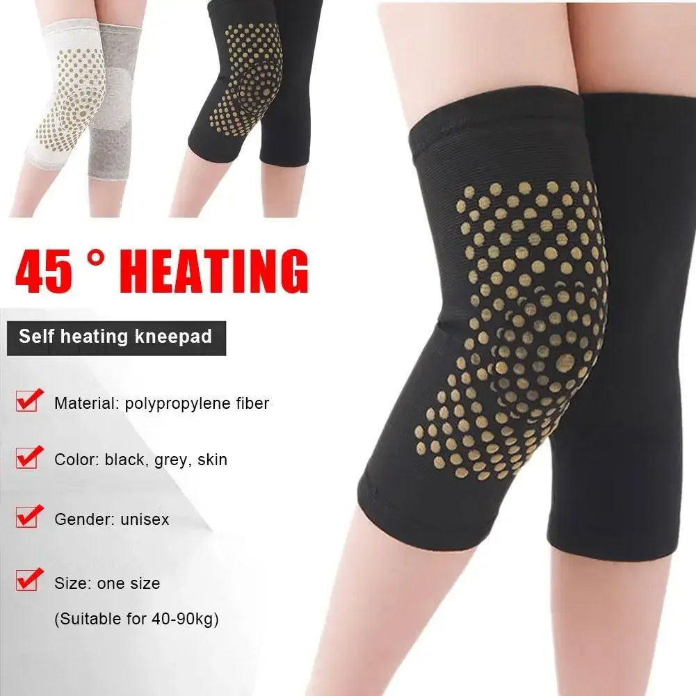 Self Heating Knee Pads,Warm Wormwood Self Heating Knee Brace Support, Long Compression Sleeve for Arthritis Joint Pain Relief - Urbizia