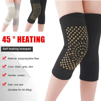 Self Heating Knee Pads,Warm Wormwood Self Heating Knee Brace Support, Long Compression Sleeve for Arthritis Joint Pain Relief - Urbizia
