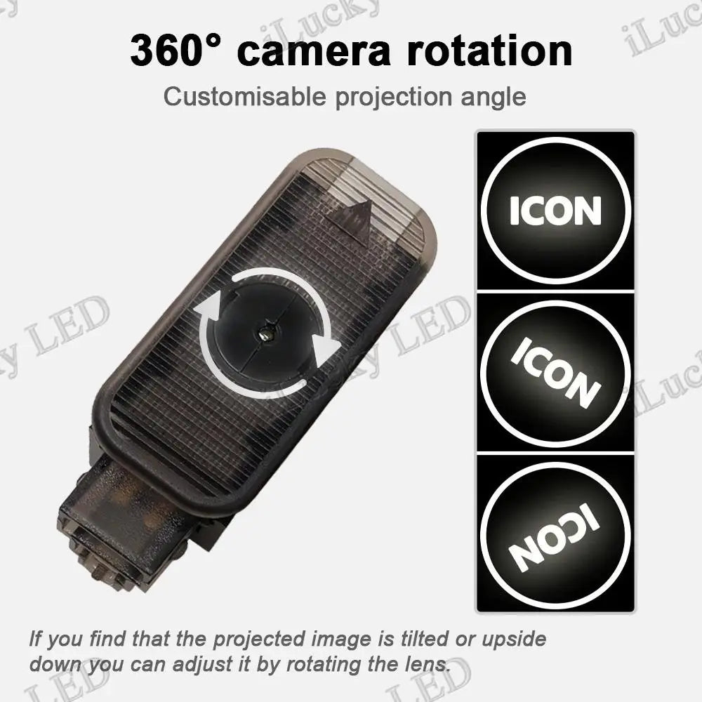 2PCS Car LED high-definition welcome light  for Audi A1 A3 A4 A5 A6 A7 A8 Q3 Q5 Q7 Q8 projection ambient light Car Accessories