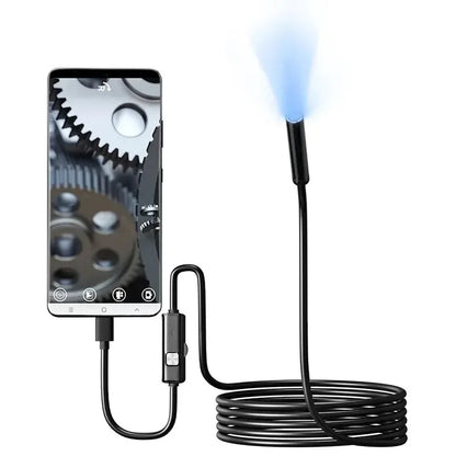 7.0MM TYPE-C Endoscope Camera IP67 Waterproof 6 LEDs Adjustable USB Android Flexible Inspection Borescope Cameras for Phone PC - Urbizia