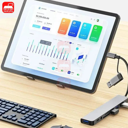 8-in-1 USB-C Hub Adapter with Card Reader