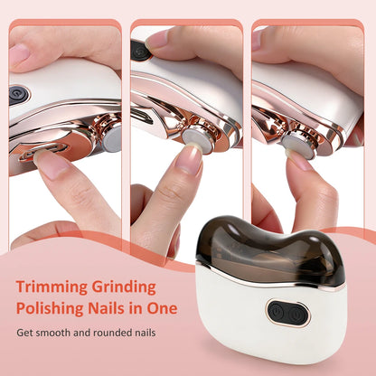 Electric Nail Clipper Cutter With LED Light Automatic Nail Grinder Trimmer For Baby Adult USB Mini Manicure Tools Nail Care