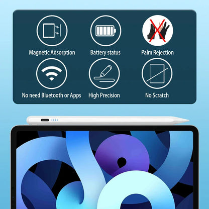 iPad Stylus Pen with Palm Rejection & LED Display