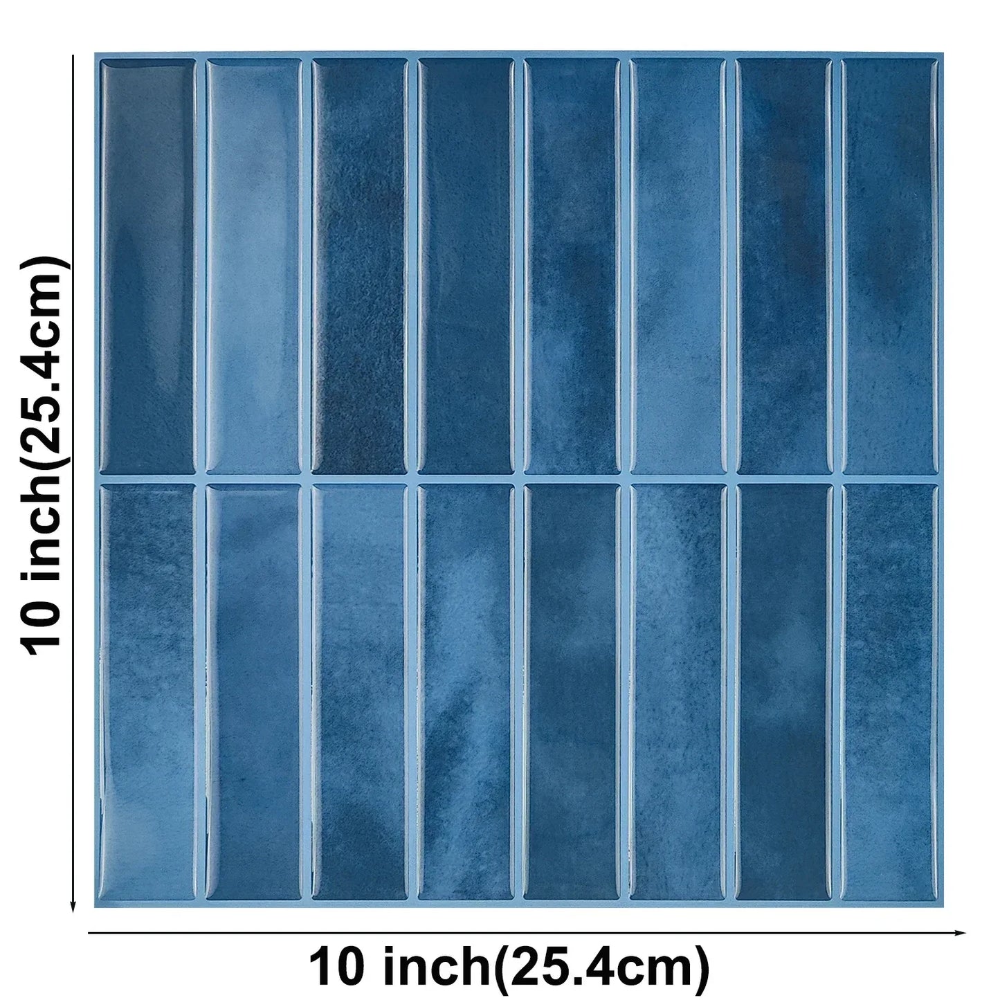 10 Sheets Peel and Stick Tiles 3D Waterproof Wall Tiles for Living Room RV PVC Wall Panels Interior Wall Decoration - Urbizia