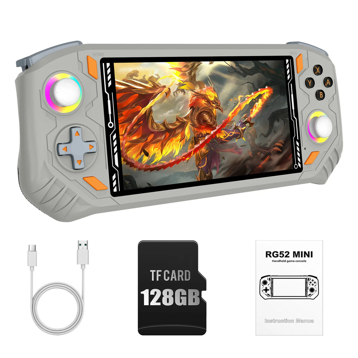 AISLPC RG52 MINI Handheld Game Console 5.5" IPS Screen 2.4G WIFI 22000+Games RK3562 Dual System Portable Handheld Video Player