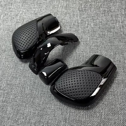 4PCS Chrome Matt With Leather Shift Knob Gear Side Cover DSG Emblem For VW Golf 6 7 R GTI Passat B7 B8 CC R20 Jetta MK6 GLI