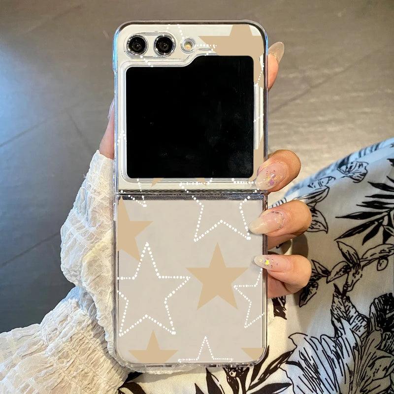 Transparent Star Folding Case for Samsung Galaxy Z Flip Series