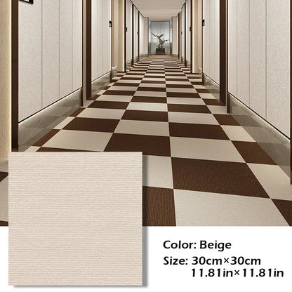 30x30cm DIY Modern Carpet Self-adhesive Anti Slip Block Fully Spread Floor Mat Bedroom Study Office Can Be Cut - Urbizia
