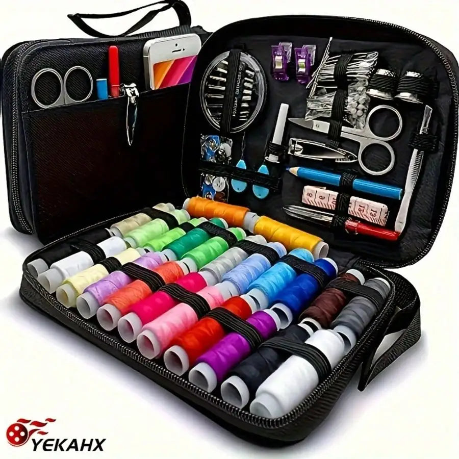 95-Piece Sewing Kit, Portable Emergency Repair Kit With Threads, Needles & Needle Threader, Basic Travel Sewing Set For Home & Beginners