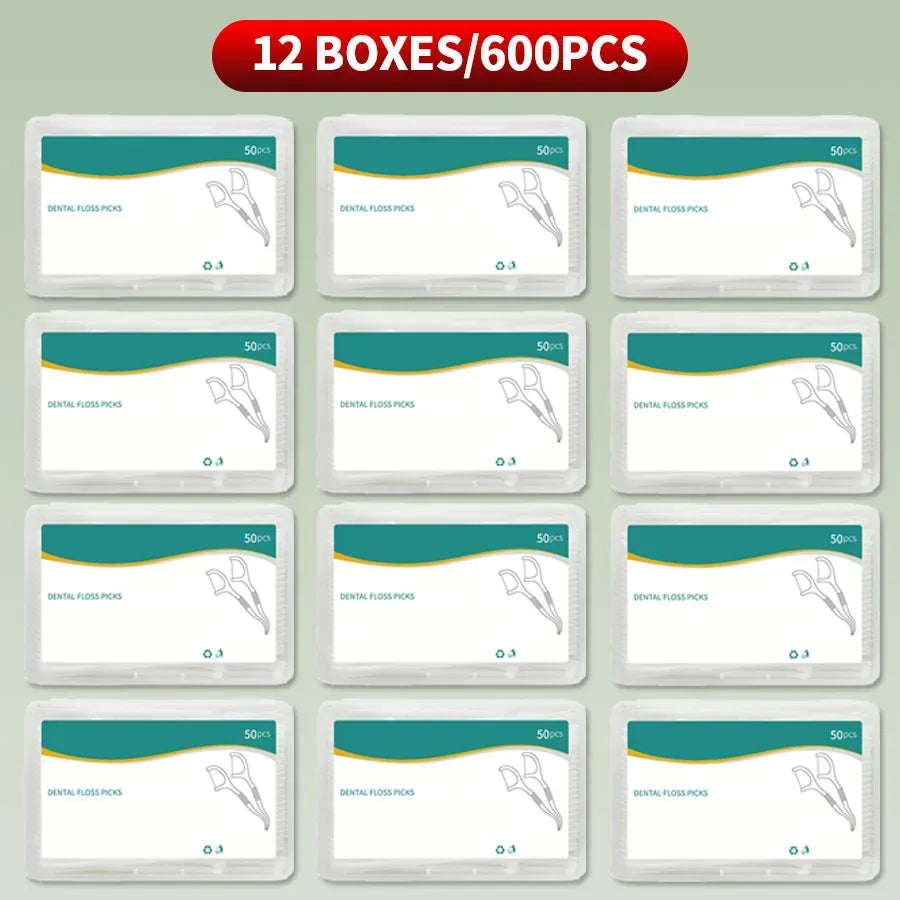 1000/600/300/150PCS - Ultra fine dental floss stick - Clean the gaps between teeth with one piece - Oral care tool - Urbizia