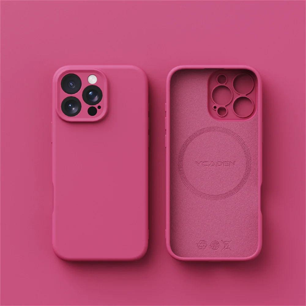 Luxury Liquid Silicone MagSafe Case for iPhone 17–11 Series