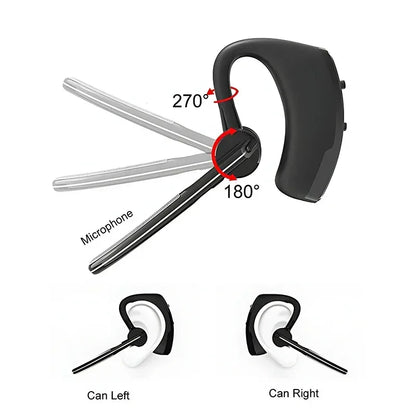 New V8 Wireless Bluetooth Single Earphone With HD Mic Stereo Headset Handsfree Call Business Headphone For Sports Driving Travel - Urbizia