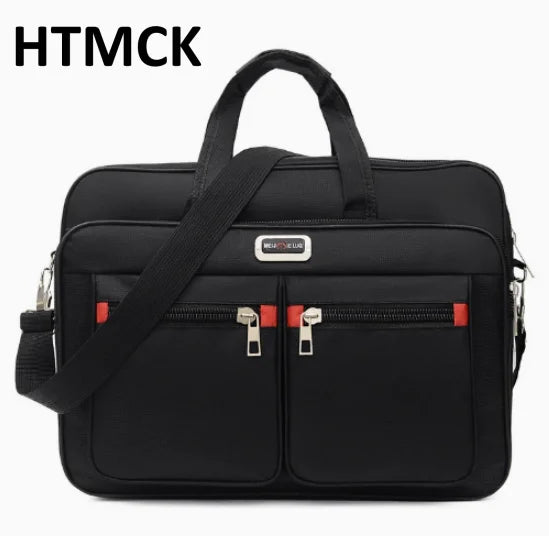 15.6 Inch Business Laptop Bag Oxford Cloth Multi‑Pocket Briefcase, Shoulder Messenger Handbag for Office Travel