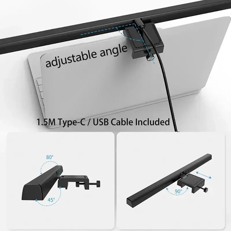 LED Desk Lamp Monitor Light Bar PC Computer Dimmable Screen Light 33cm 50cm Office Study Reading Hanging Table Lamp USB Powered - Urbizia