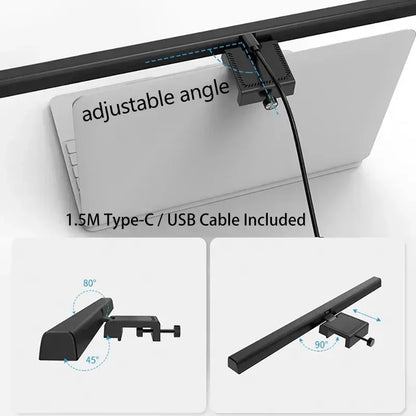 LED Desk Lamp Monitor Light Bar PC Computer Dimmable Screen Light 33cm 50cm Office Study Reading Hanging Table Lamp USB Powered - Urbizia