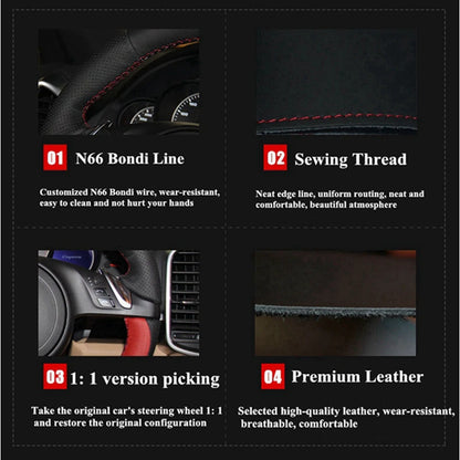 DIY Microfiber Leather Car Steering Wheel Cover For BMW M Sport F06 F10 F15 F16 F20 F21 F25 F30 F32gt F80 F82 X1 X3 x5