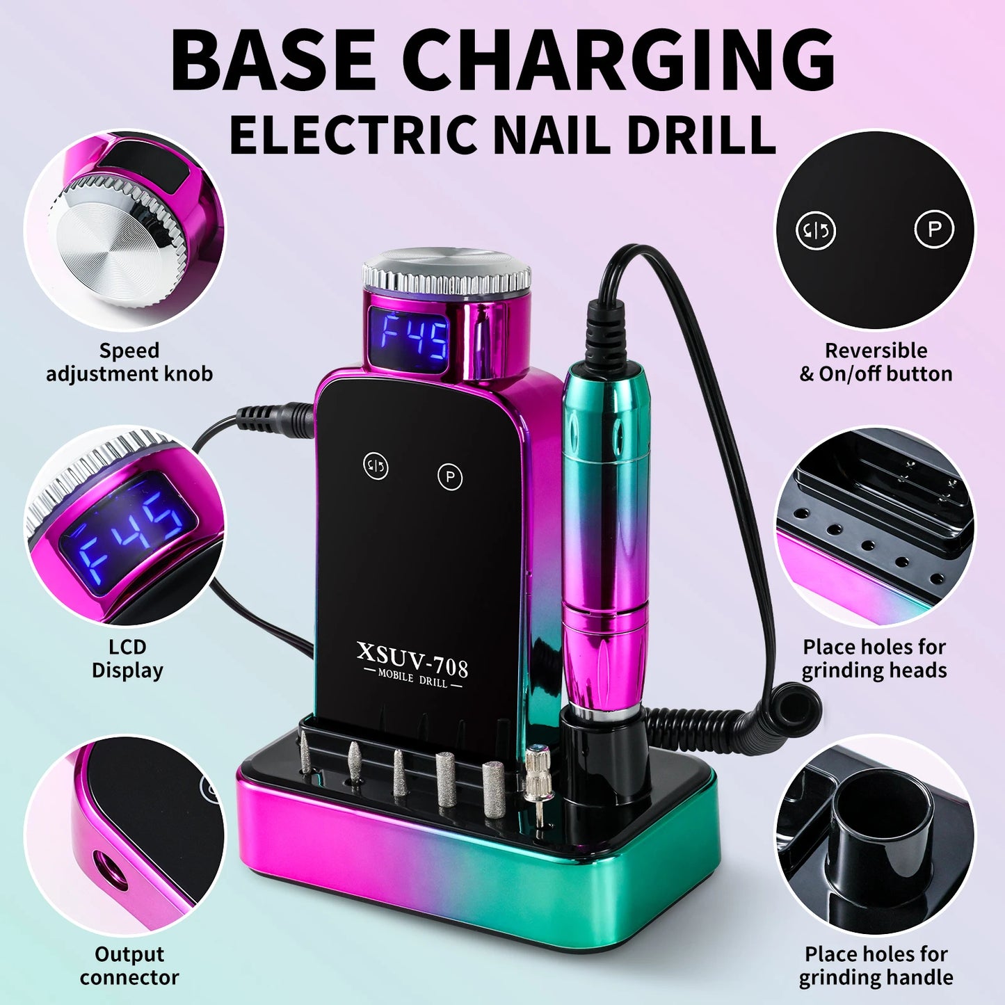 45000RPM Electric Nail Drill Professional Manicure Machine