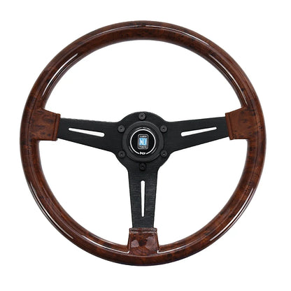 Universal 14 Inch Wood Grain Racing Steering Wheel 350mm Retro Deep Corn Drifting Sport Steering Wheels