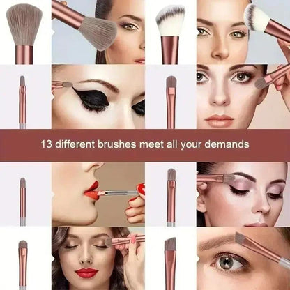 13-Piece Professional Makeup Brush Set